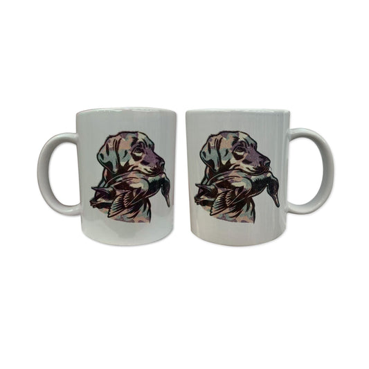 RTS NO MOQ（In Stock ) CU0009 Camouflage Puppy and Duck White Cup