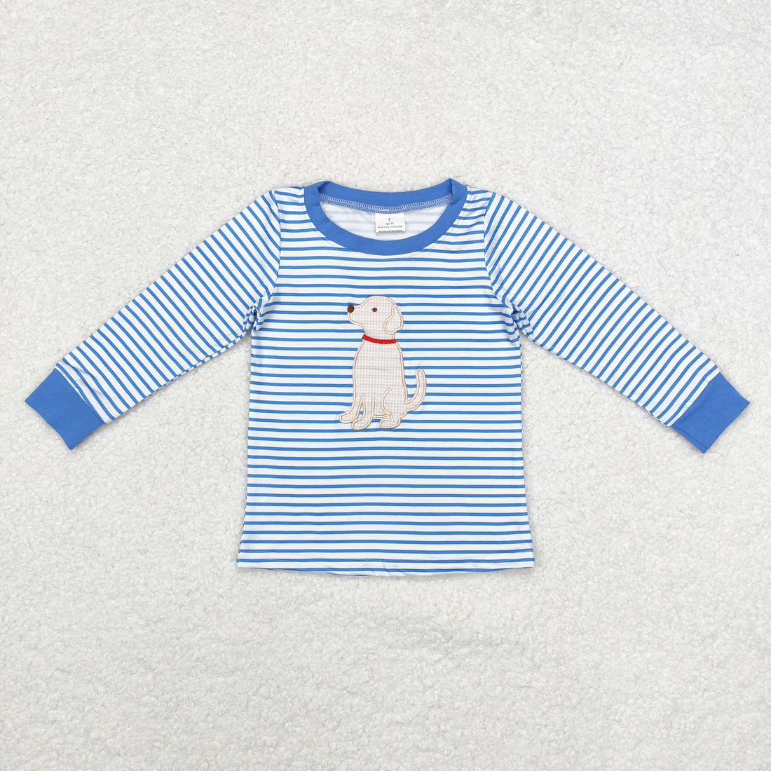 RTS NO MOQ Sibling baby boy girl clothes embroidery duck puppy long-sleeved tops