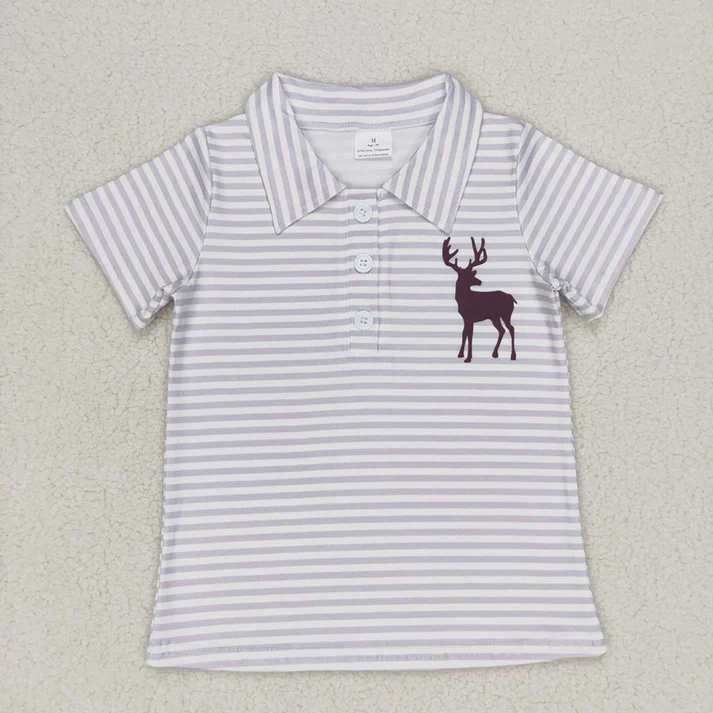 RTS NO MOQ baby boy clothes short-sleeved tops