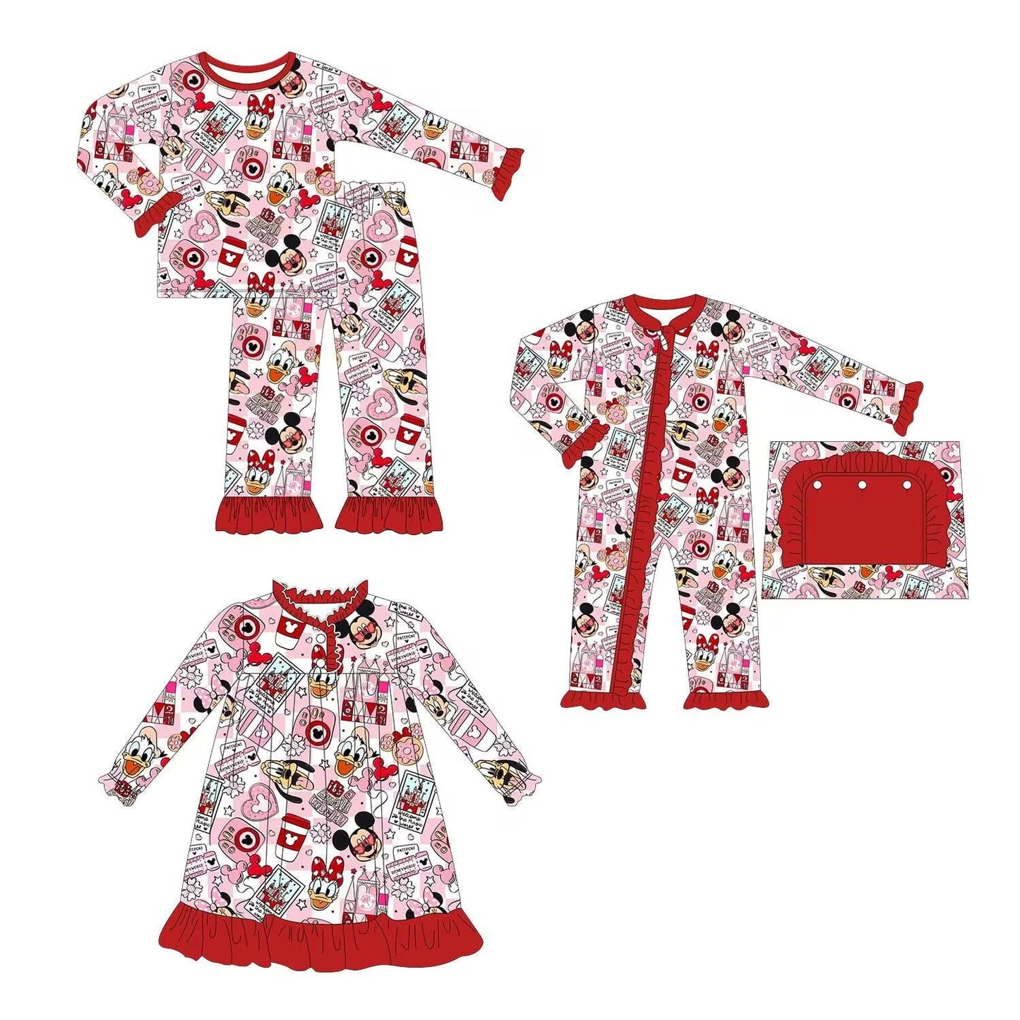 Custom moq 5 each style eta 6-7weeks baby girl clothes Christmas long sleeve pants sets and romper and dress -25.9.4