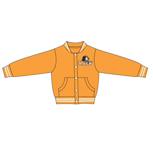 Custom moq 5 mix size milk silk summer teams baby boy clothes orange long sleeve jacket-25.9.4