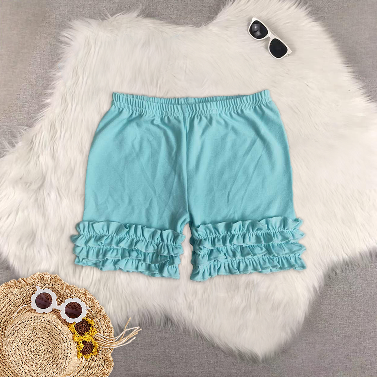 RTS NO MOQ baby girl clothes summer lace shorts