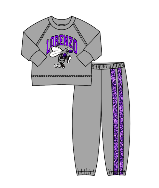 Custom moq 5 mix size milk silk summer teams baby boy clothes gray long sleeve pants sets-25.8.25