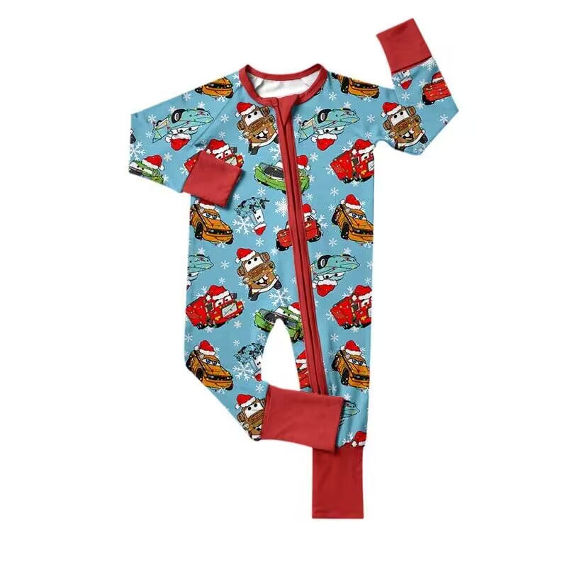 custom moq 5 eta 6-7 weeks baby boys clothes Christmas red long sleeve romper