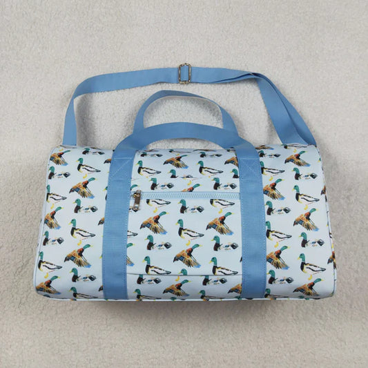 Best Sell RTS Blue Duck Duffle Gym Bags Baby Girls Adult Casual Sports Travel Bag Cotton Canvas Shoulder Bag for All Seasons