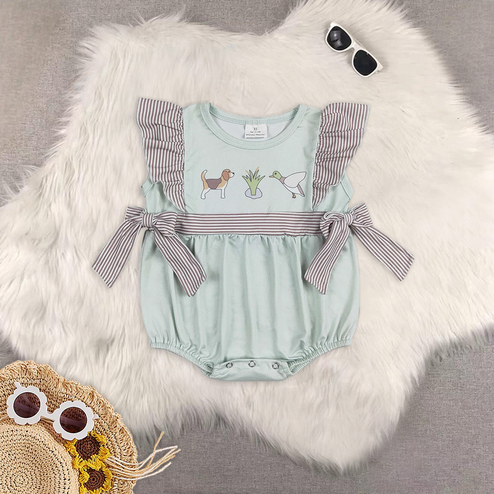 RTS NO MOQ baby boy and girls short-sleeved shorts suit romper