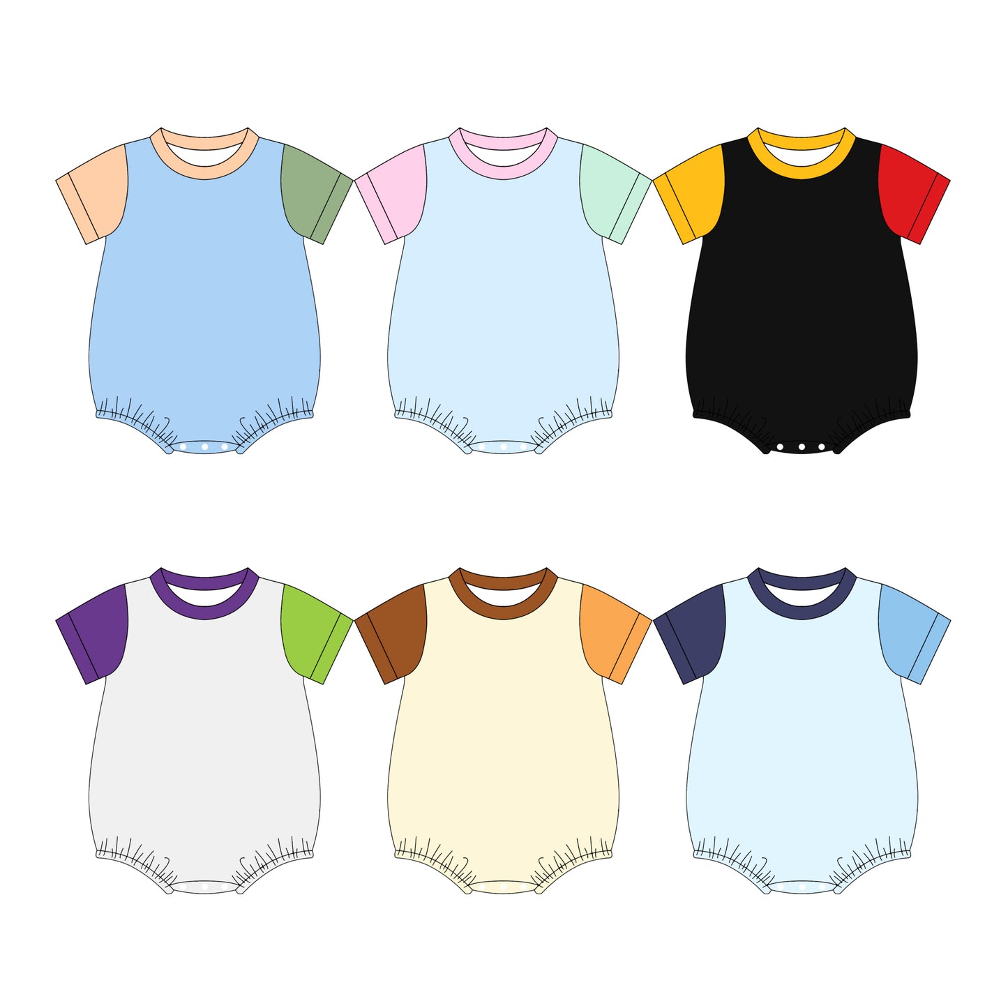 (Pre Order) No moq cotton Baby Boys Daily Wear Short Sleeve Summer Rompers
