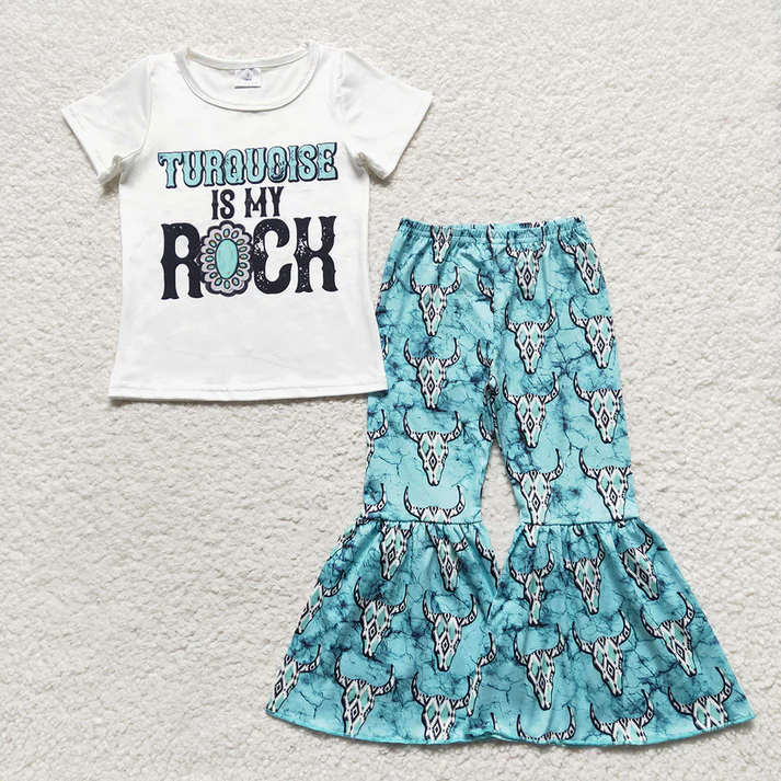RTS NO MOQ Girls short sleeve pants Sets