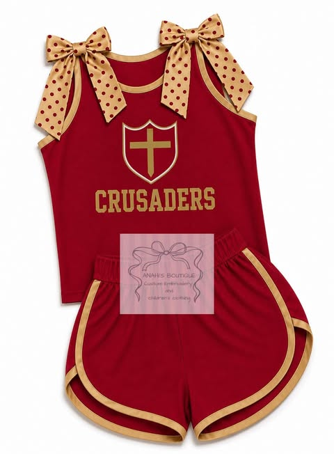 custom moq 5 mix size AITOLY0107 Baby Girls Sleeveless Tank Top With Polka Dot Bows Trim Short Clothing Set
