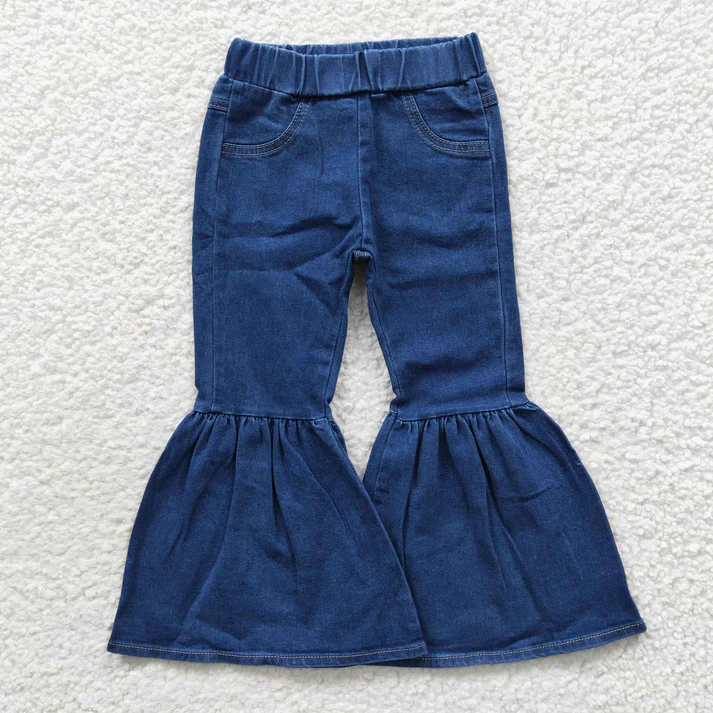 RTS NO MOQ Sibling Baby Girls Clothes Jeans: Flared & Ripped