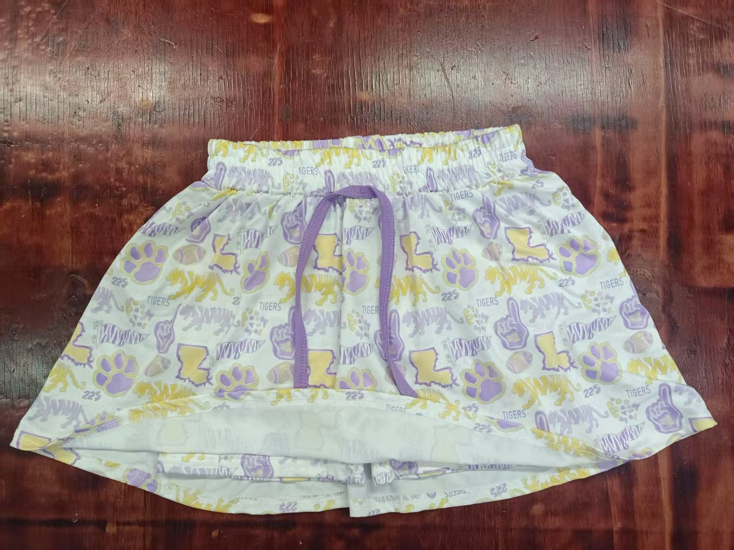 Custom moq 3 eta 6-7weeks team purple kids clothes girls skirt