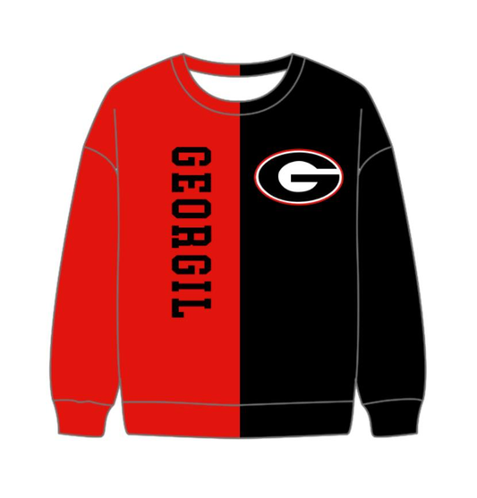 Custom moq 8 mix size milk silk summer team baby boys clothes red and black long sleeve top-25.9.22