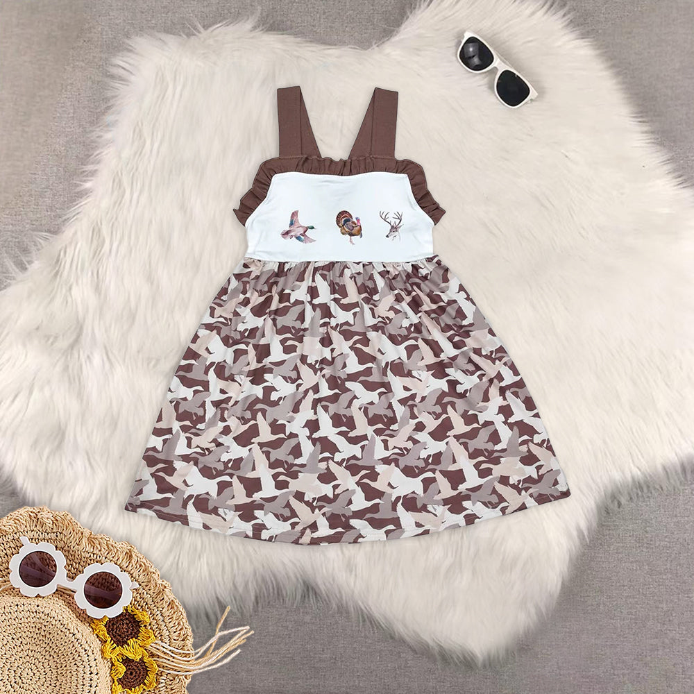 RTS NO MOQ baby Girls Clothes thanksgiving day turkey short sleeve shorts Sets and dress romper