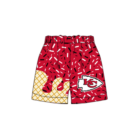 Custom moq 5 mix size milk silk baby boy clothes team red summer shorts-25.7.23
