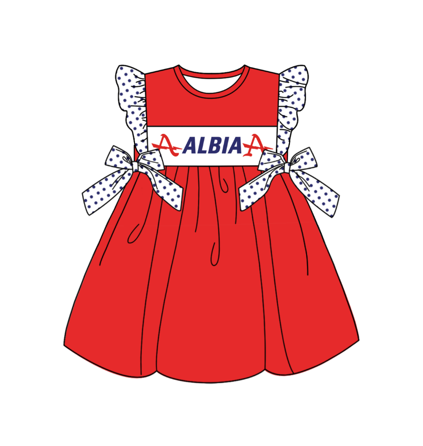 custom moq 3 eta 6-7weeks baby girls clothes flying Sleeves Dress