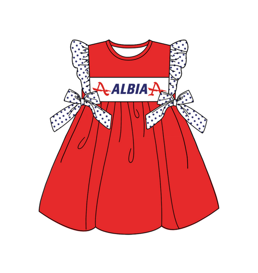 custom moq 3 eta 6-7weeks baby girls clothes flying Sleeves Dress