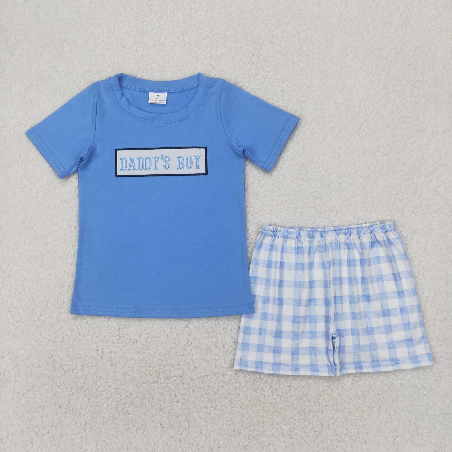 RTS baby girls boys clothes embroidery DADDY GIRL BOY short Sleeve shorts sets dress romper