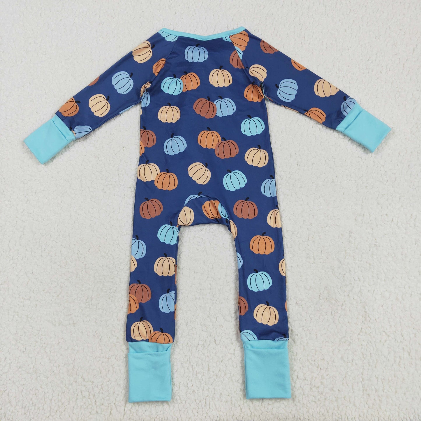 RTS NO MOQ Sibling Baby boy girls clothes Halloween pumpkin long-sleeve rompers