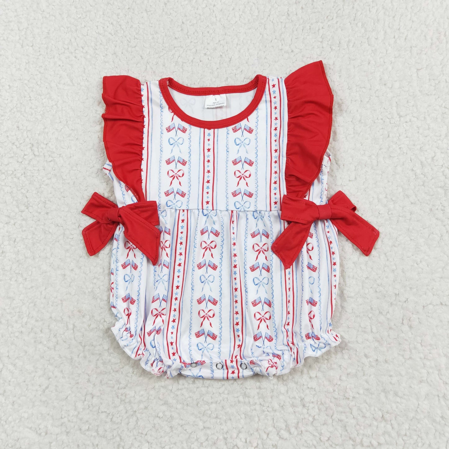 RTS NO MOQ baby boys clothes 4th of july short sleeve Rompers Clothes Sets