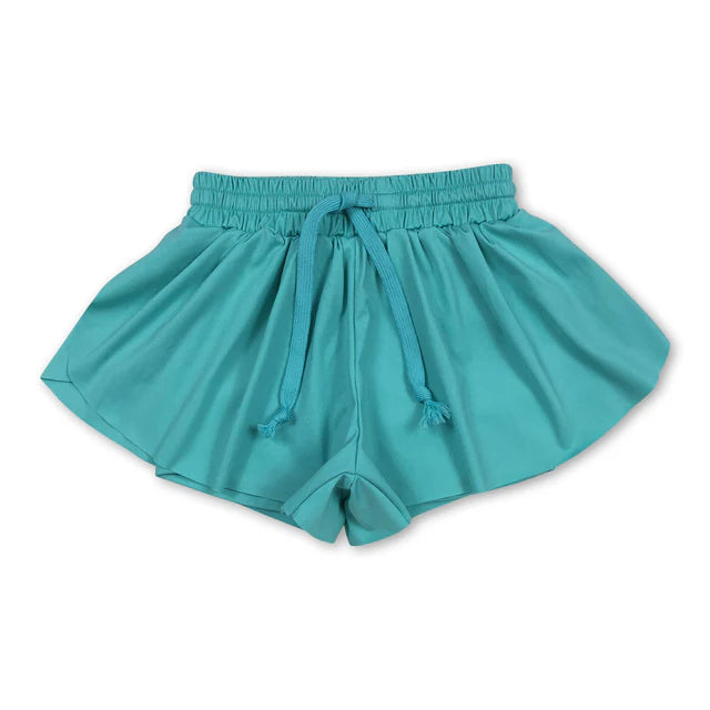 RTS NO MOQ Sibling Baby Girls  Colorful Skort Yoga Shorts Bottoms