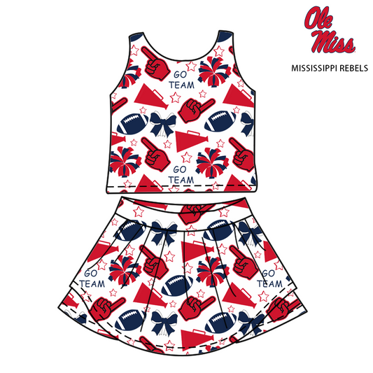 Custom moq 5 mix sizes summer teams baby girls clothes team red short sleeve skirts shorts sets and dress-25.6.7