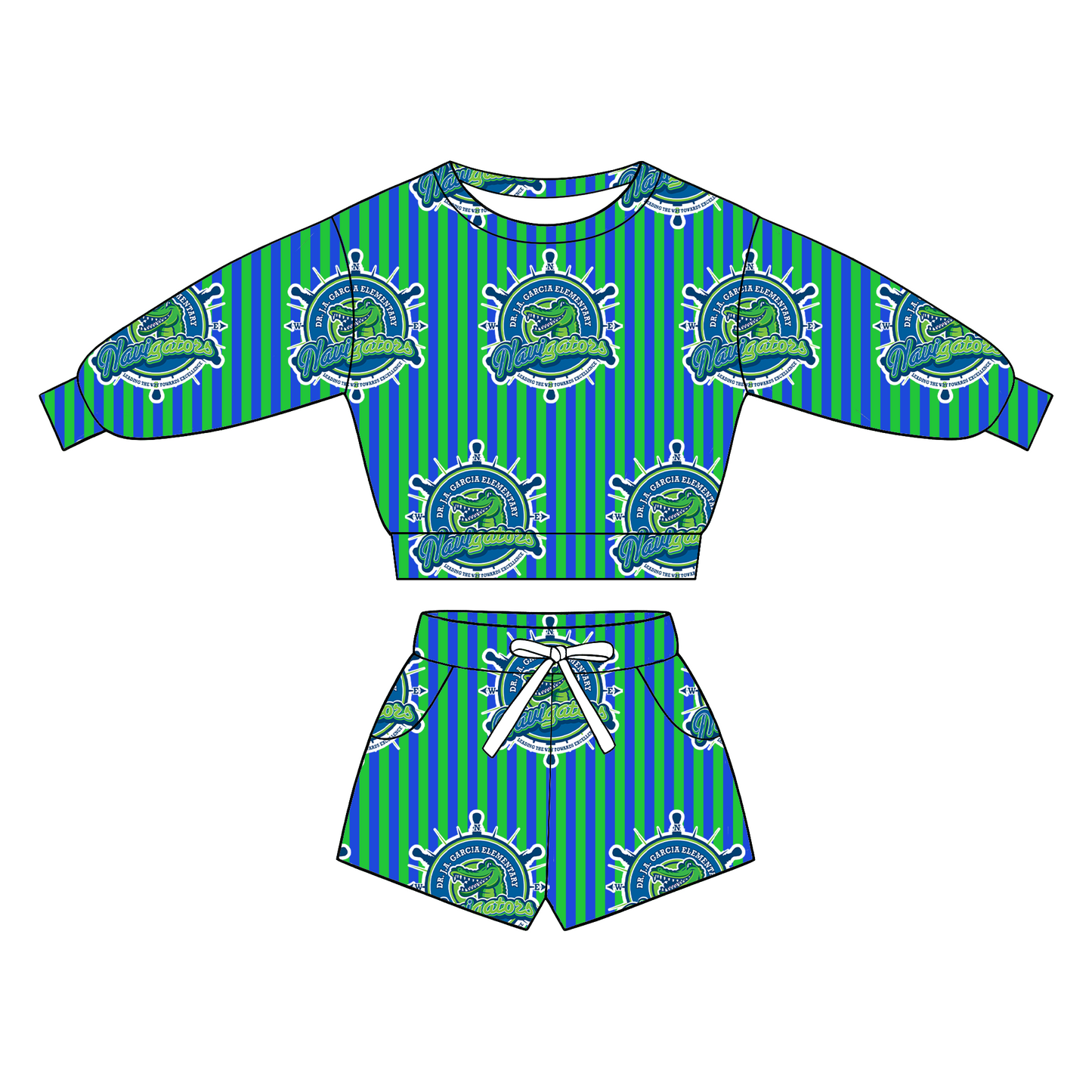 custom moq 5 mix size XY070209 Baby Kids Vertical Stripe Long Sleeve Top Drawstring Shorts Clothes Set