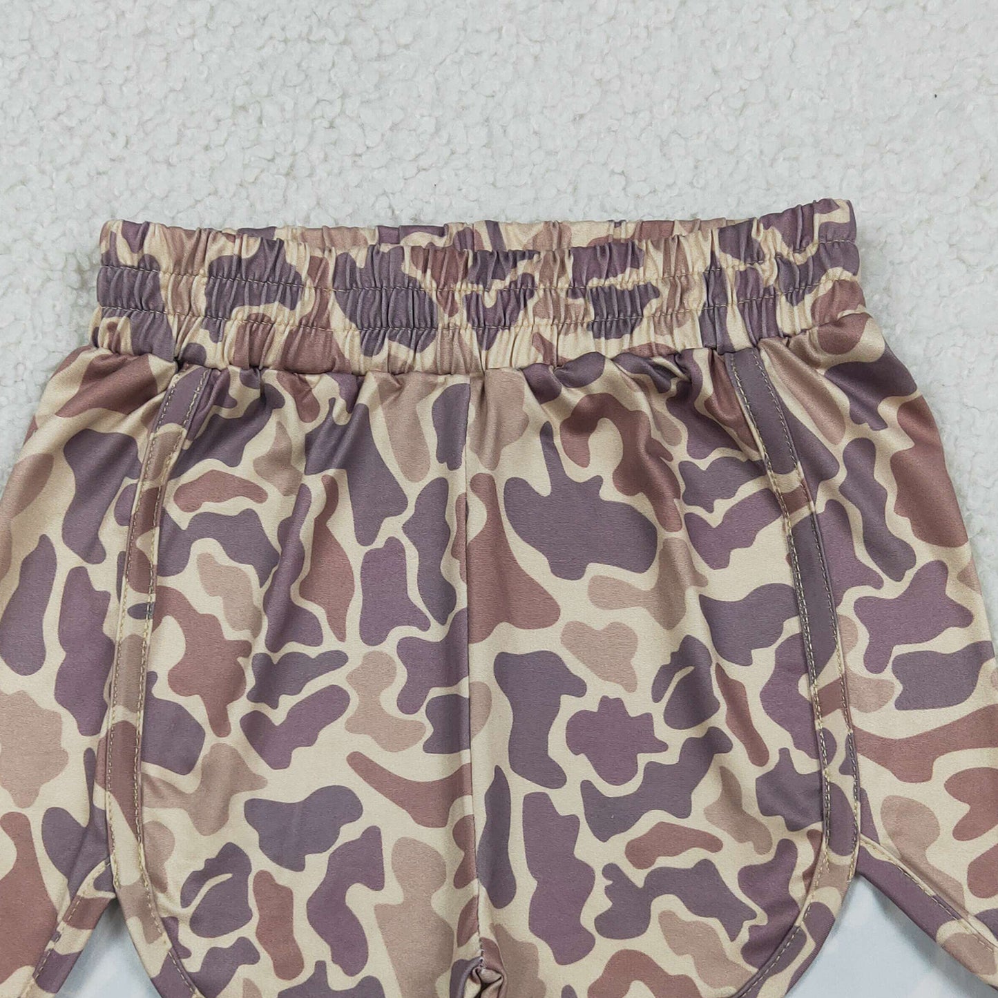 RTS NO MOQ SS0373 Baby Girls Casual Brown Camo Outdoor Summer Short Bottoms