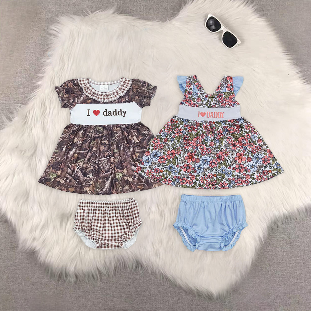RTS NO MOQ Embroidery short-sleeved sets and briefs sets
