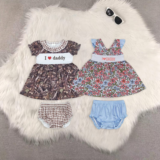 RTS NO MOQ Embroidery short-sleeved sets and briefs sets