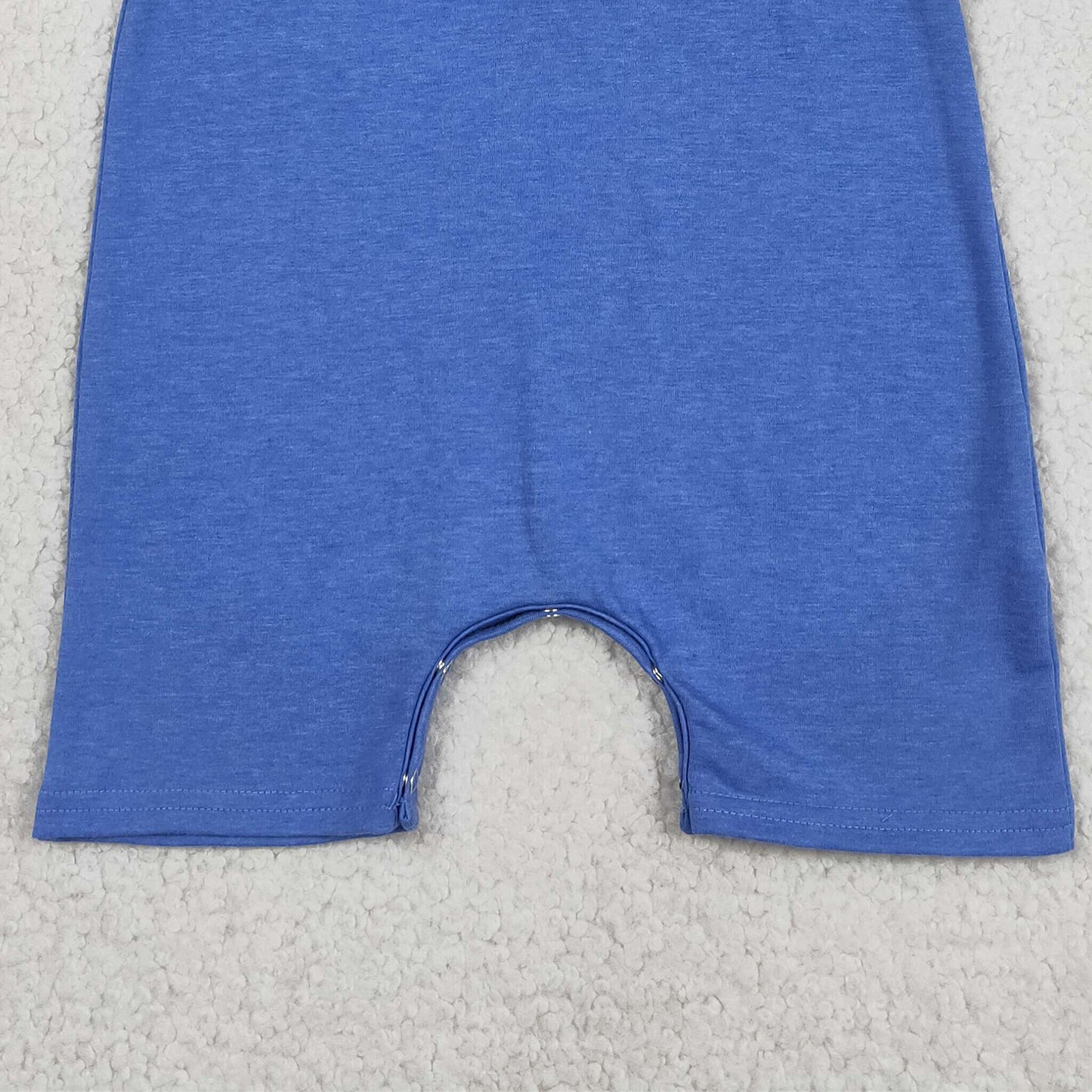 RTS NO MOQ SR4036 Baby Boys Blue Sleeveless Animal Embroidery Ladybird Snail Rompers