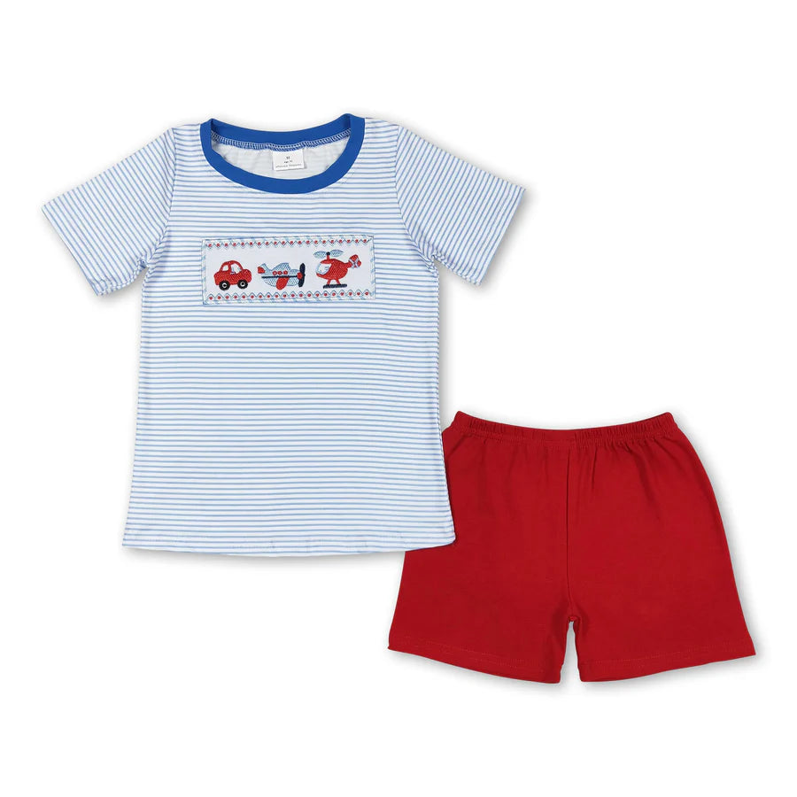 RTS NO MOQ Sibling Baby Boys Leopard Duck Green Shirt Shorts Outfits Clothes Sets