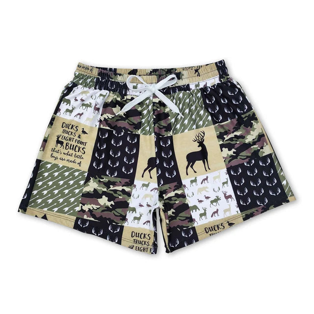 RTS NO MOQ（In Stock)Baby Boys Western Cow Aztec Trunks Bottoms Swimsuits