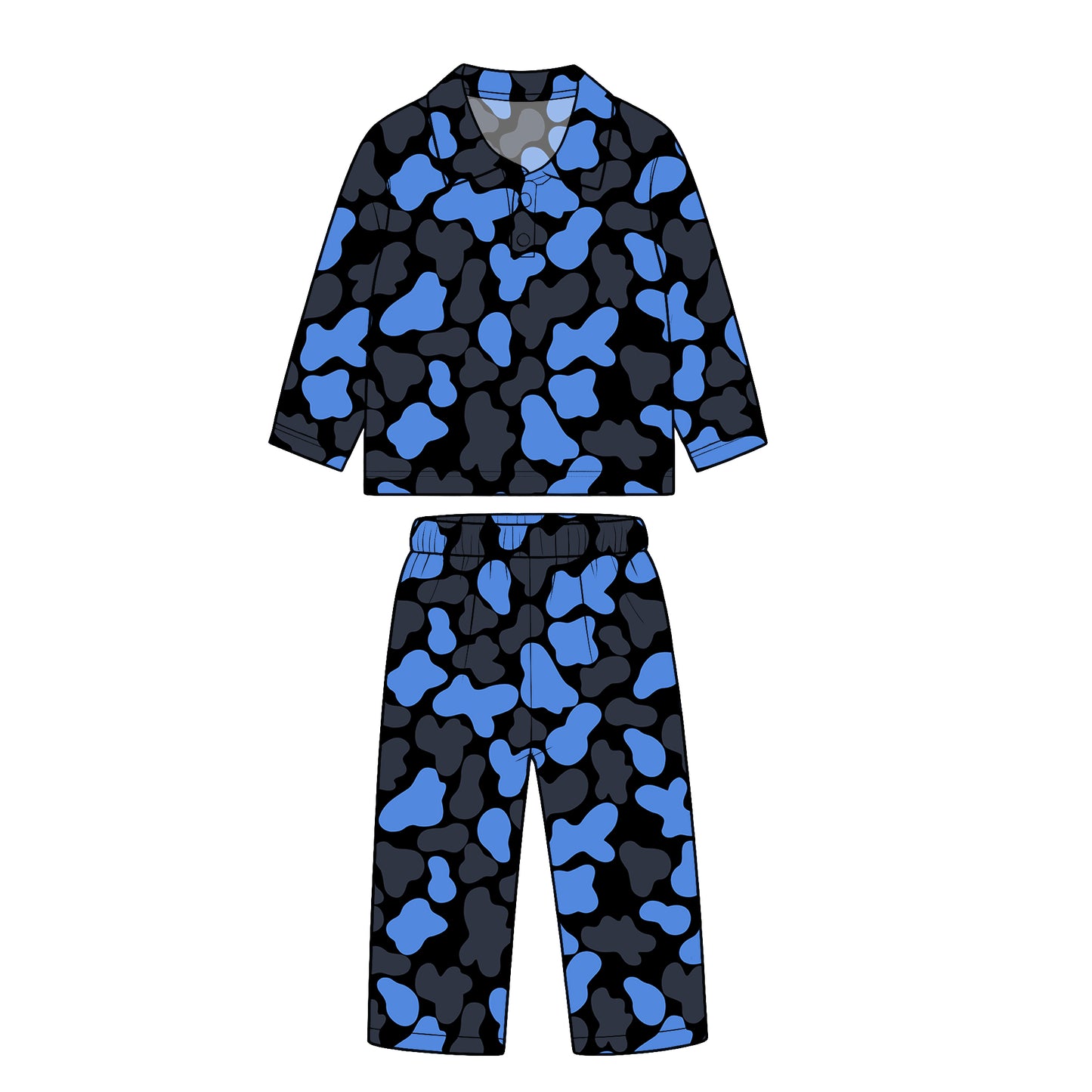 custom moq 5 mix size XY072906 Baby Kids Camo Print Long Sleeve Top Straight Leg Pants Casual Outfit Set