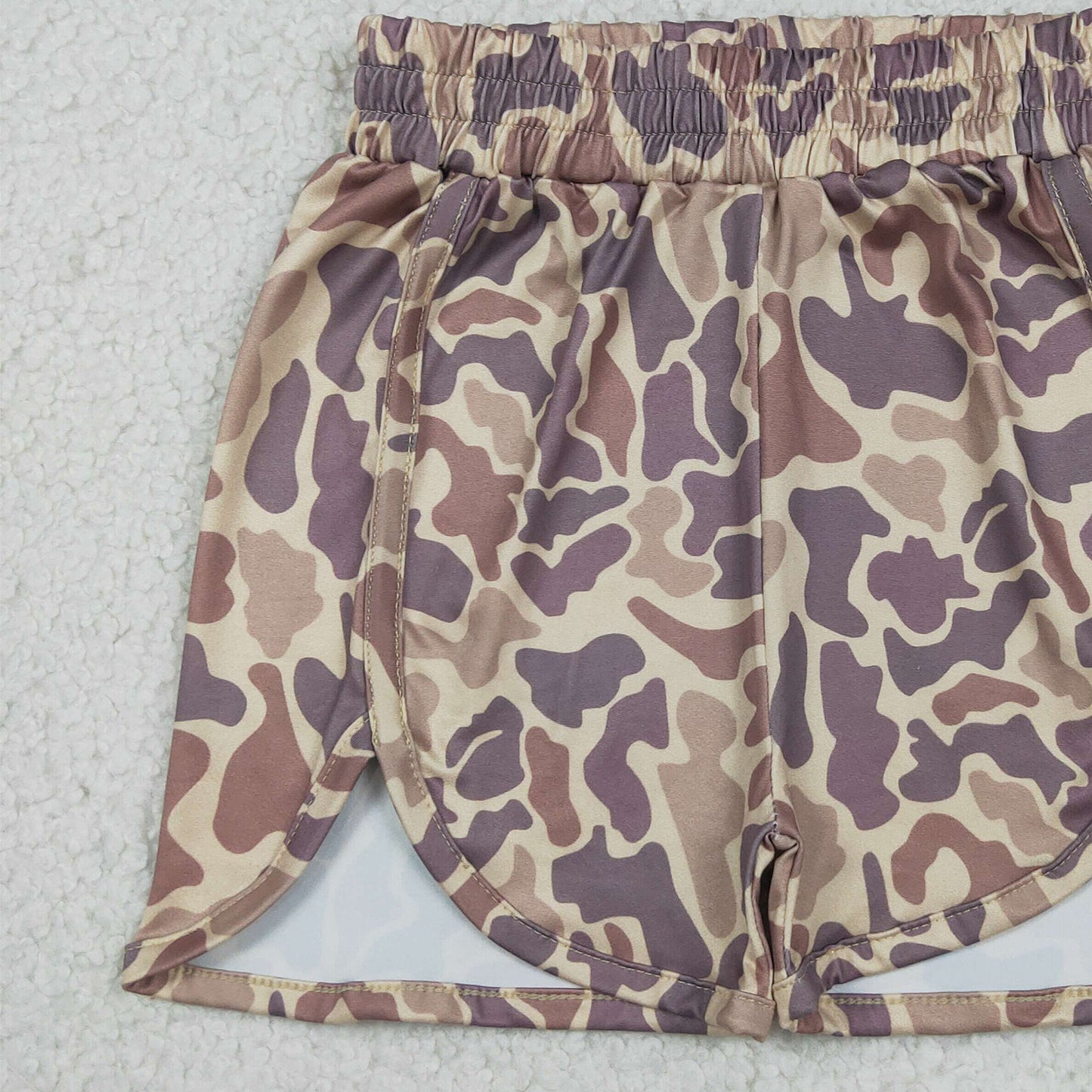 RTS NO MOQ SS0373 Baby Girls Casual Brown Camo Outdoor Summer Short Bottoms