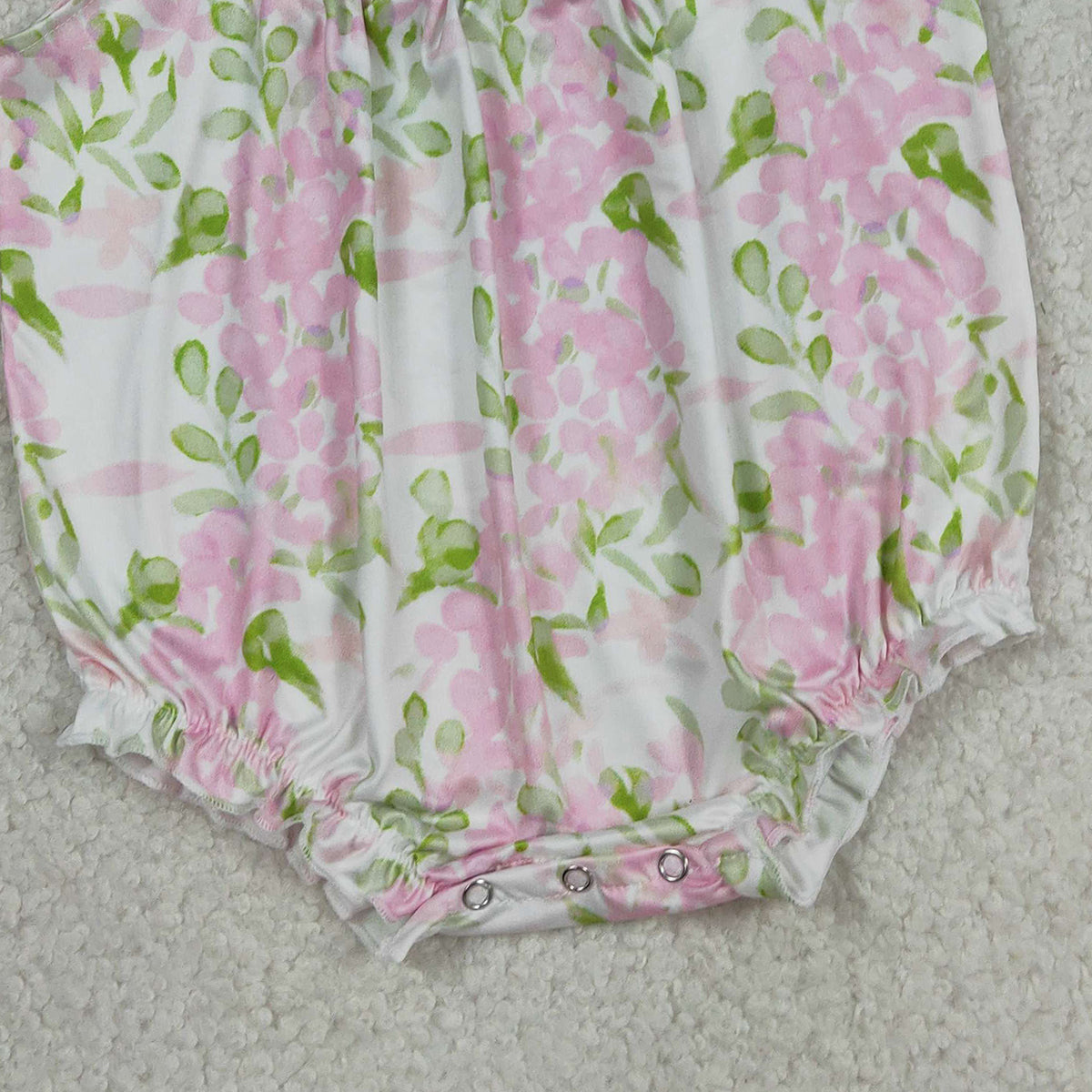 RTS NO MOQ SR3805 Baby Girls Smocked Ruffle Rompers Checked Colorful Flowers Cute Infant Clothing
