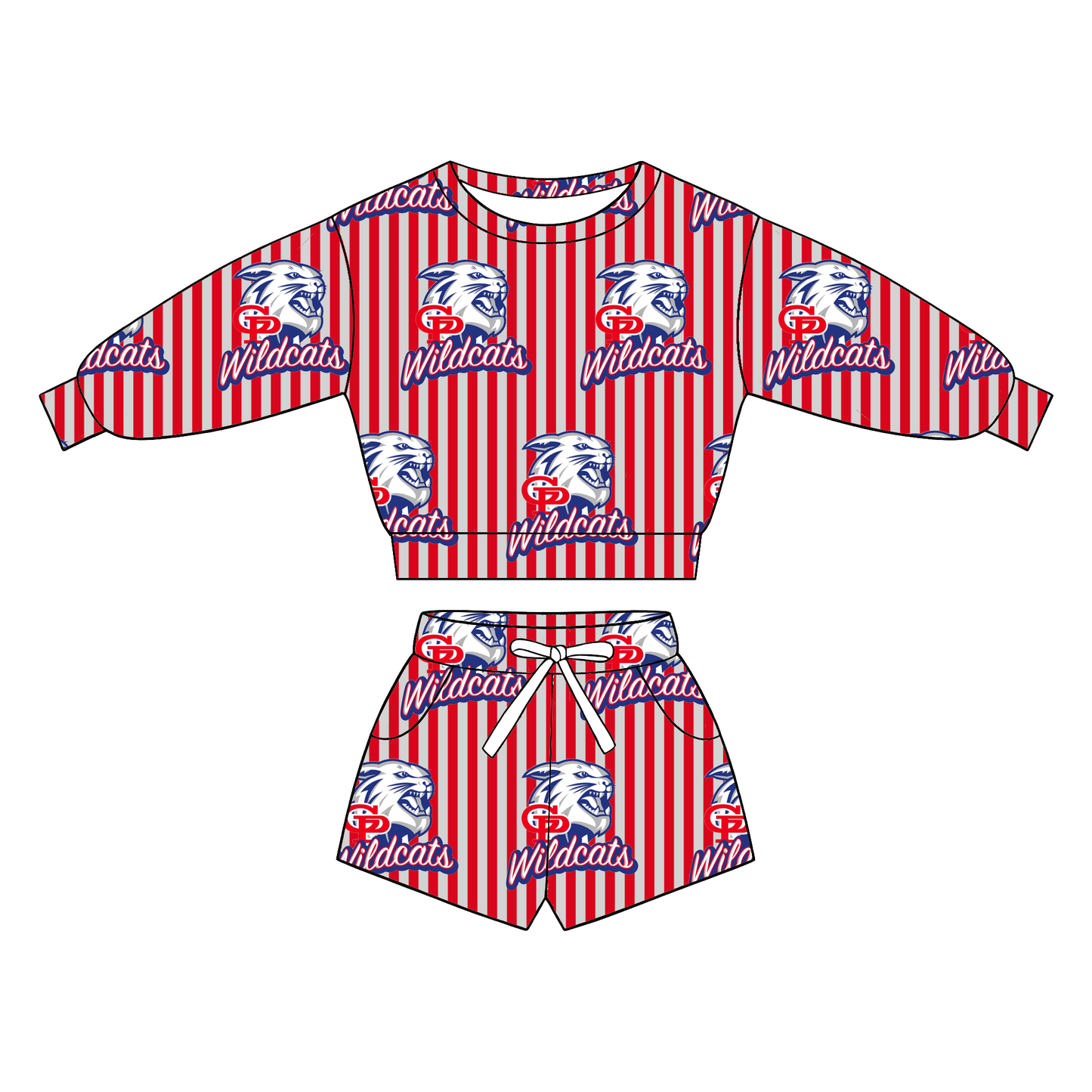 custom moq 5 mix size XY070209 Baby Kids Vertical Stripe Long Sleeve Top Drawstring Shorts Clothes Set