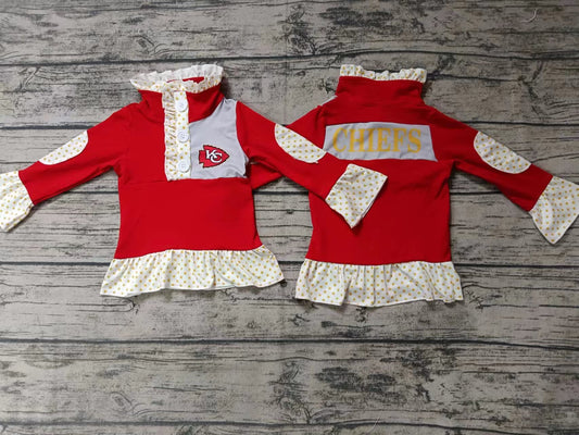 girls  dot  top girls college pullovers