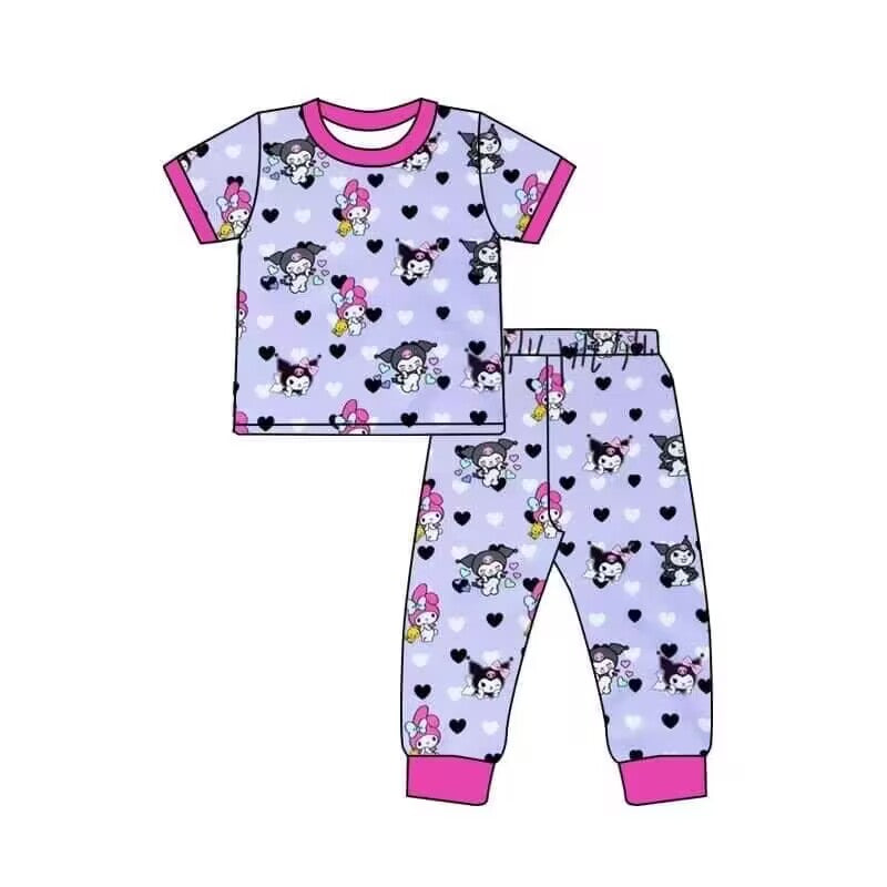 Deadline: May 30 custom no moq eta 5-6week Girl Character Girls Pajamas Purple
