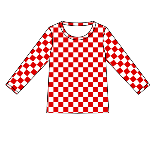 Custom moq 5 each style eta 6-7weeks baby boy clothes red plaid long sleeve top-25.8.25