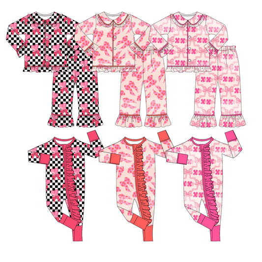 25.9.6 custom each style moq 5 eta 4-6week Sibling Sisters baby girl long sleeve pants sets 1 and sets 3 and romper 1 and romper 3 match family design