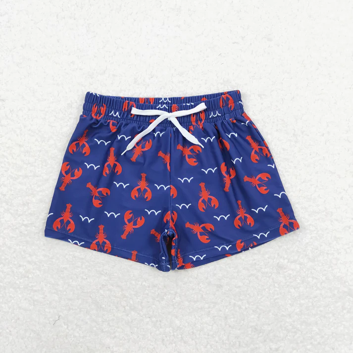 RTS NO MOQ baby boy clothes crab summer swim trunks
