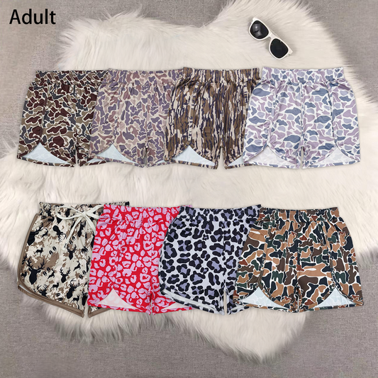 RTS NO MOQ Adult Girls Camouflage Sports Shorts