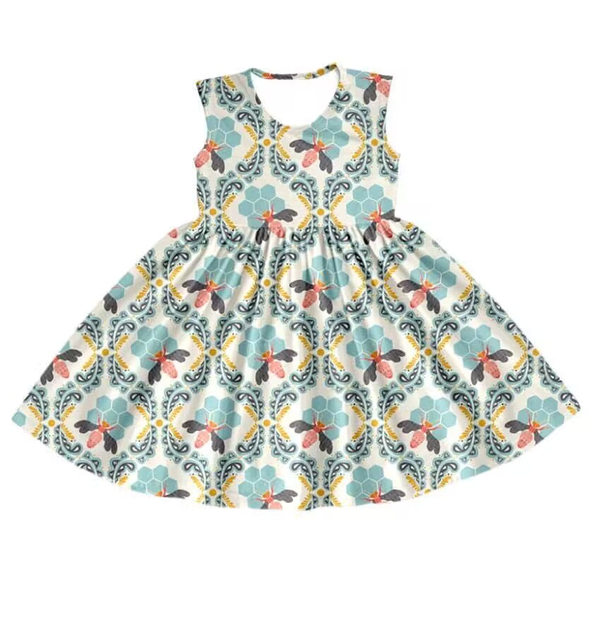 custom moq 5 eta 4-5 weeks baby girl clothes sleeveless summer dresses
