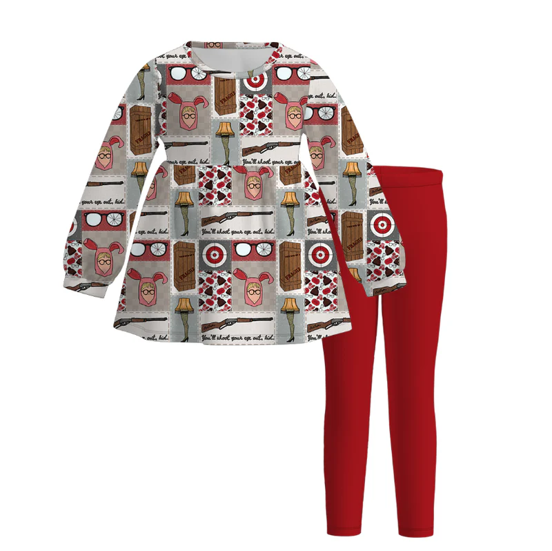 Custom moq 5 each style eta 6-7weeks baby girl clothes long sleeve pants sets 1 and sets 4-25.7.14