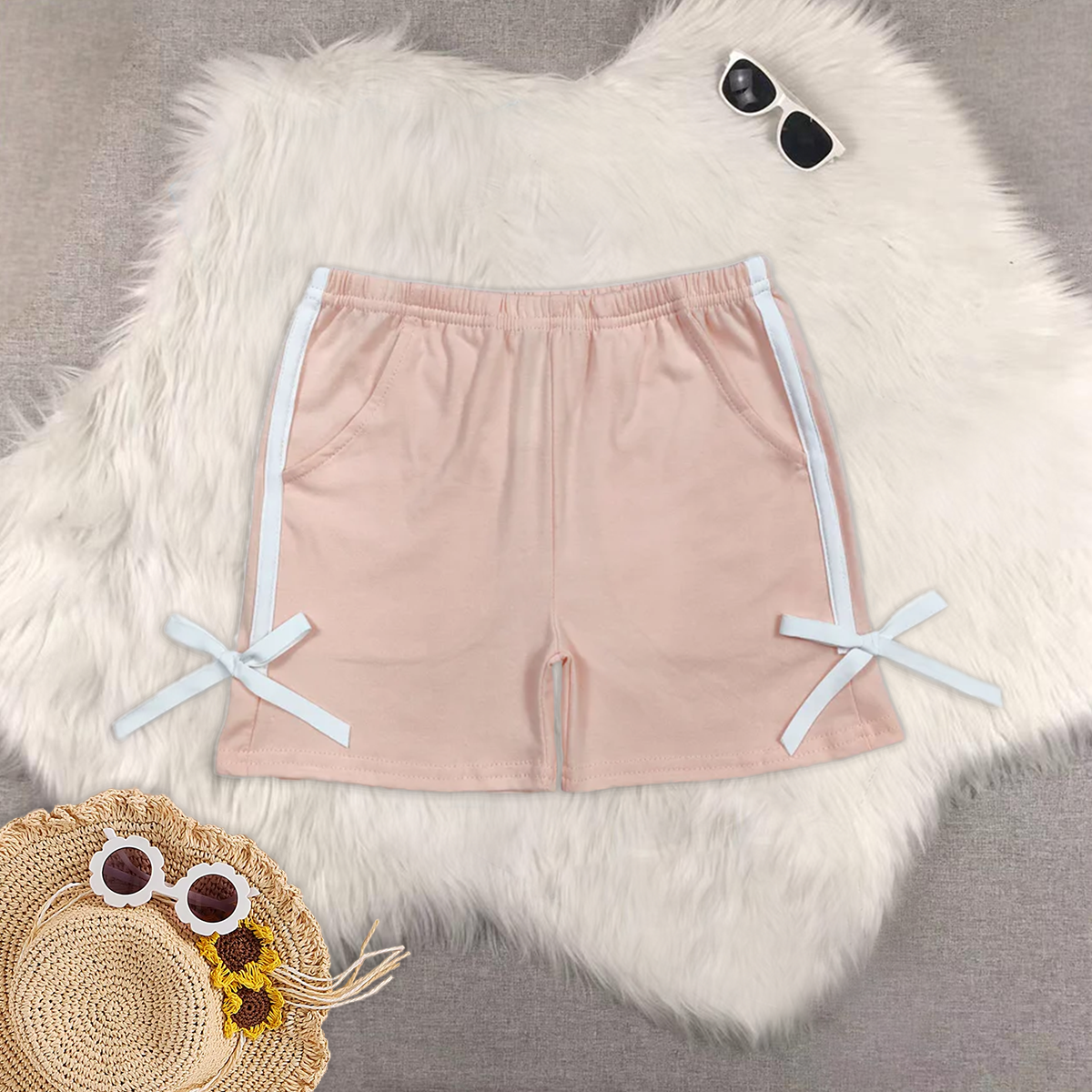 RTS NO MOQ baby girl clothes summer bow shorts