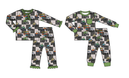 25.8.28 custom each style moq 5 eta 4-6week Sibling Sisters baby girl long sleeve pants sets 2