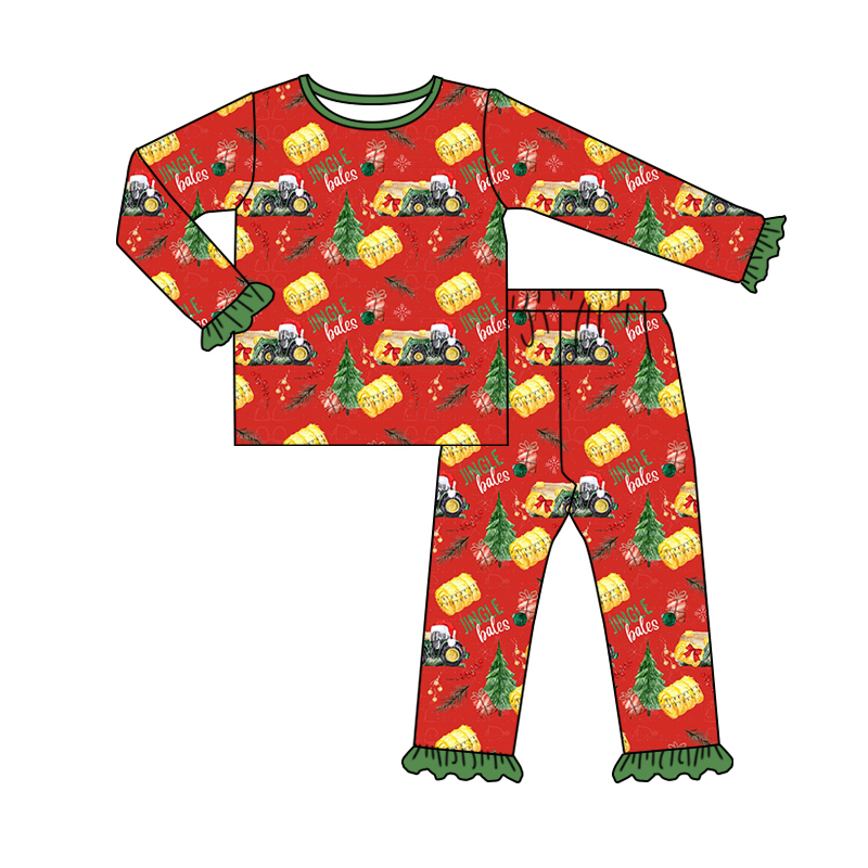 Custom moq 5 each style eta 6-7weeks baby girl clothes red long sleeve pants sets and dress-25.7.29