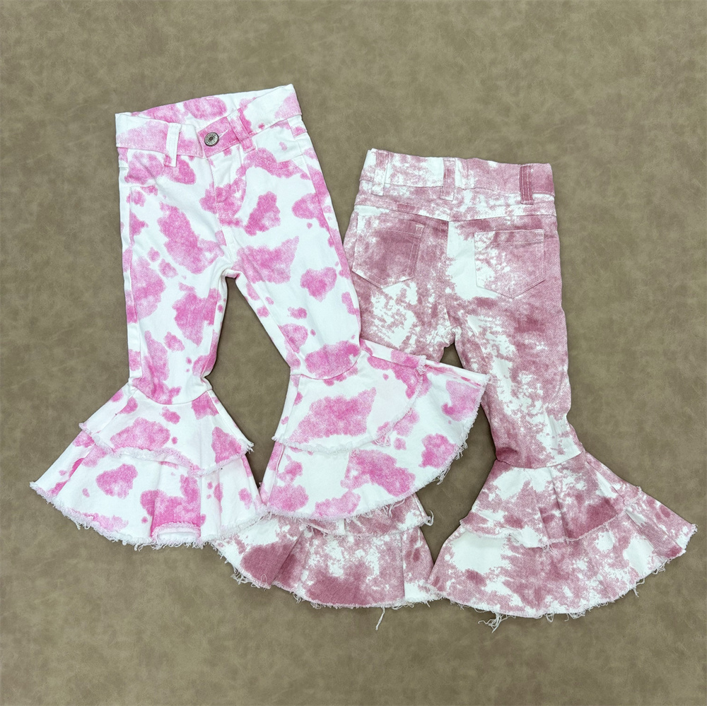RTS NO MOQ Sibling Baby Girls Clothes Jeans: Flared & Ripped