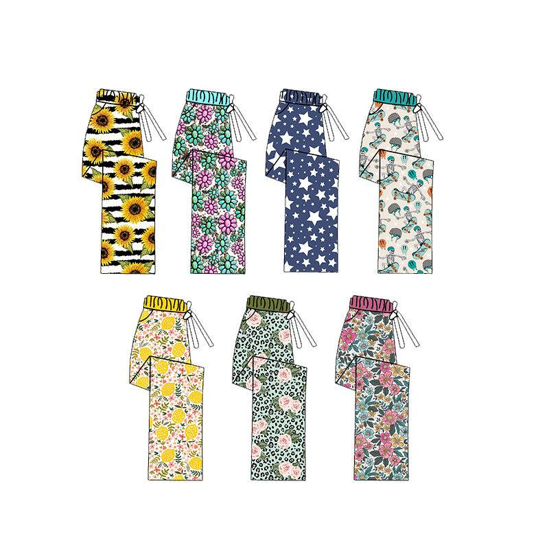 Custom moq 5 each style eta 6-7weeks baby girl clothes all kinds of long pants 8-25.8.7