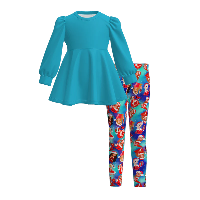 Custom moq 5 each style eta 6-7weeks baby girl clothes long sleeve pants sets 1 and sets 6-25.7.19